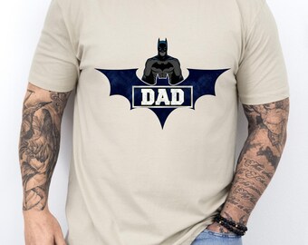 Personalized Bat Dad T-Shirt, Superhero Father's Day Gift