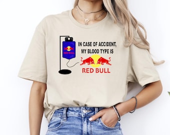 Red Bull Energy Drink T-Shirt, Funny Graphic Tee