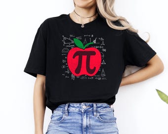 Apple Pi Day T-Shirt, Math Teacher Gift