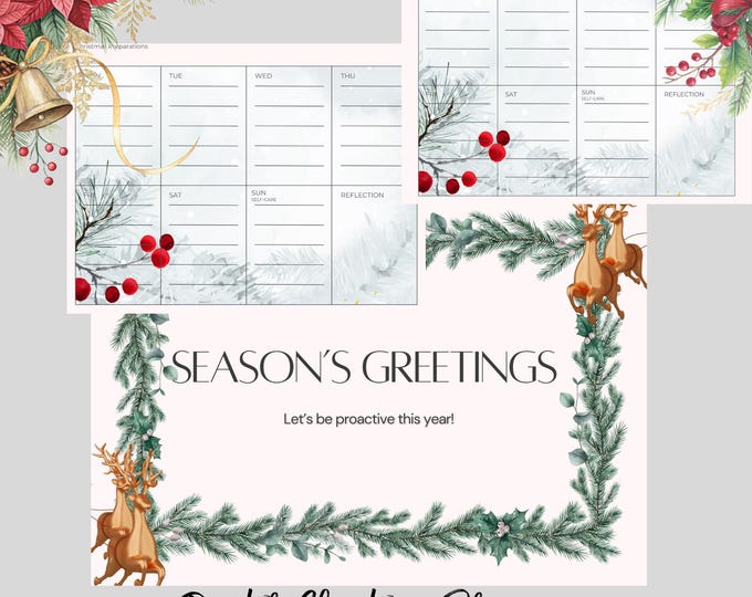 Christmas Preparation Weekly Planner,ADHD planner