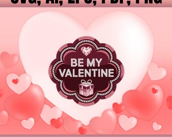 「Be My Valentine」SVG バンドル、愛の言葉が書かれたシャツのデザイン (ai、eps、pdf、png、svg)