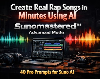 Suno AI Rap Song Prompts | Sunomastered Advanced Mode (PDF)