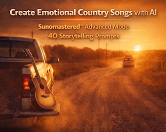 AI Country Song Prompts for Suno | Country Storytelling Prompt Pack – Sunomastered Advanced Mode