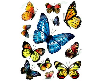 Vintage Digital download, vintage butterfly, Vintage greeting card, Printable, vintage image, Cards, Scrapbooking, Vintage collage sheet