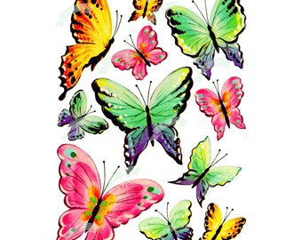Vintage Digital download, vintage butterfly, Vintage greeting card, Printable, vintage image, Cards, Scrapbooking, Vintage collage sheet