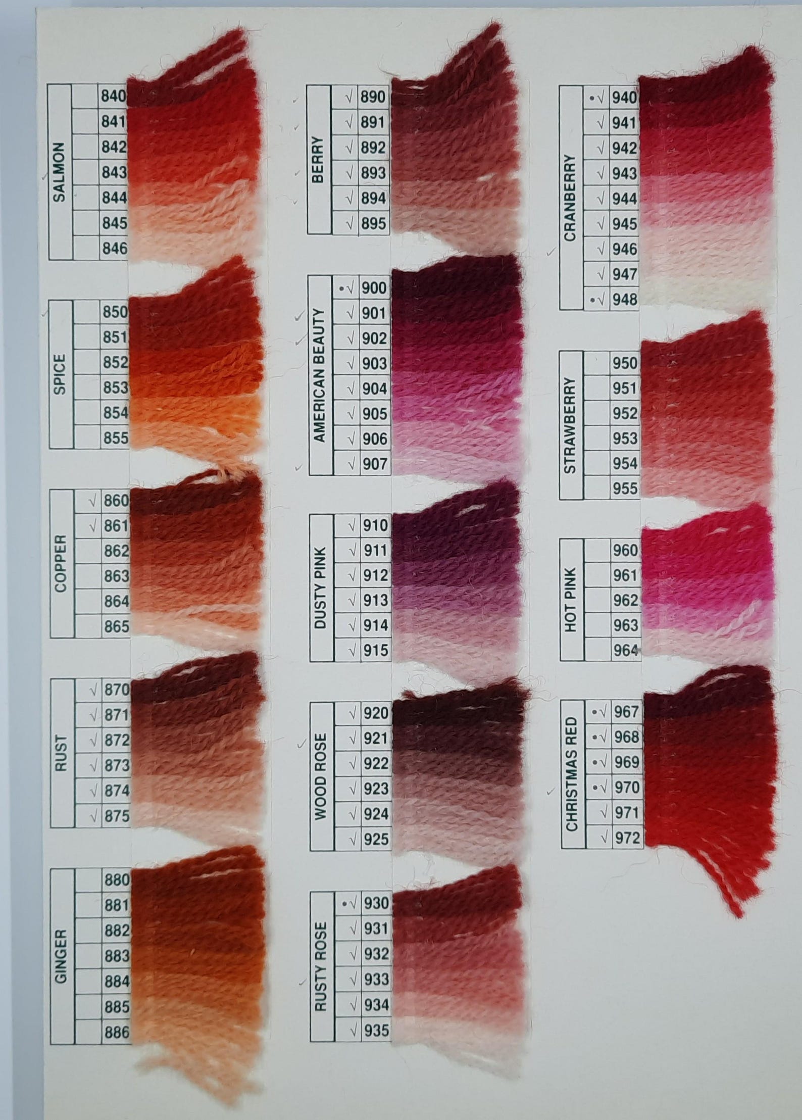 Paternayan 3 Ply Persian Wool - Colors 900 - 972. See Other Listings ...