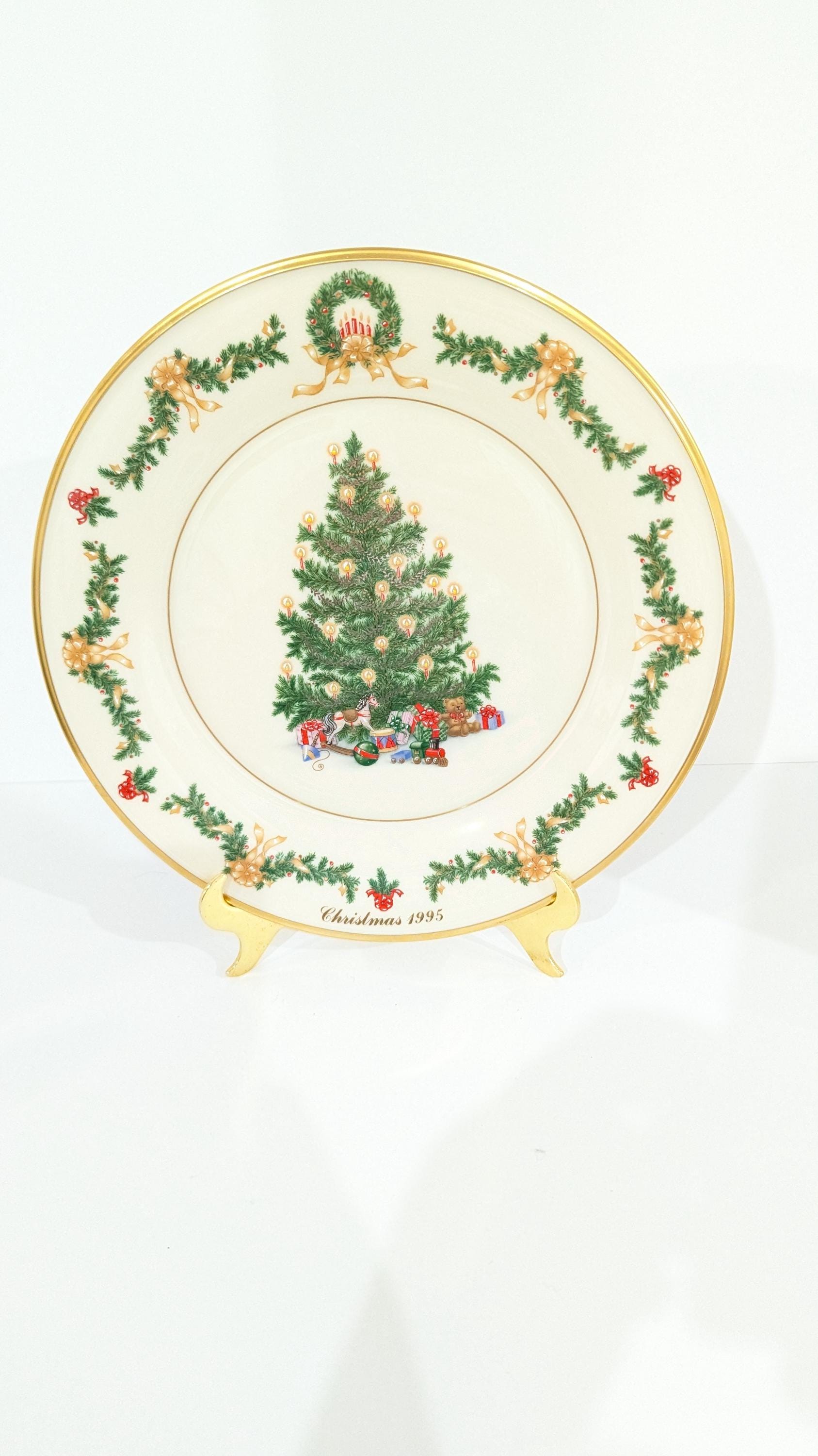 Lenox Around the World Christmas Trees Plates - Etsy