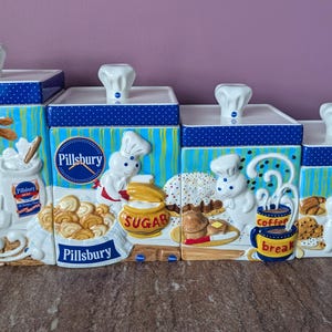 Pillsbury Doughboy Canister Set - Etsy