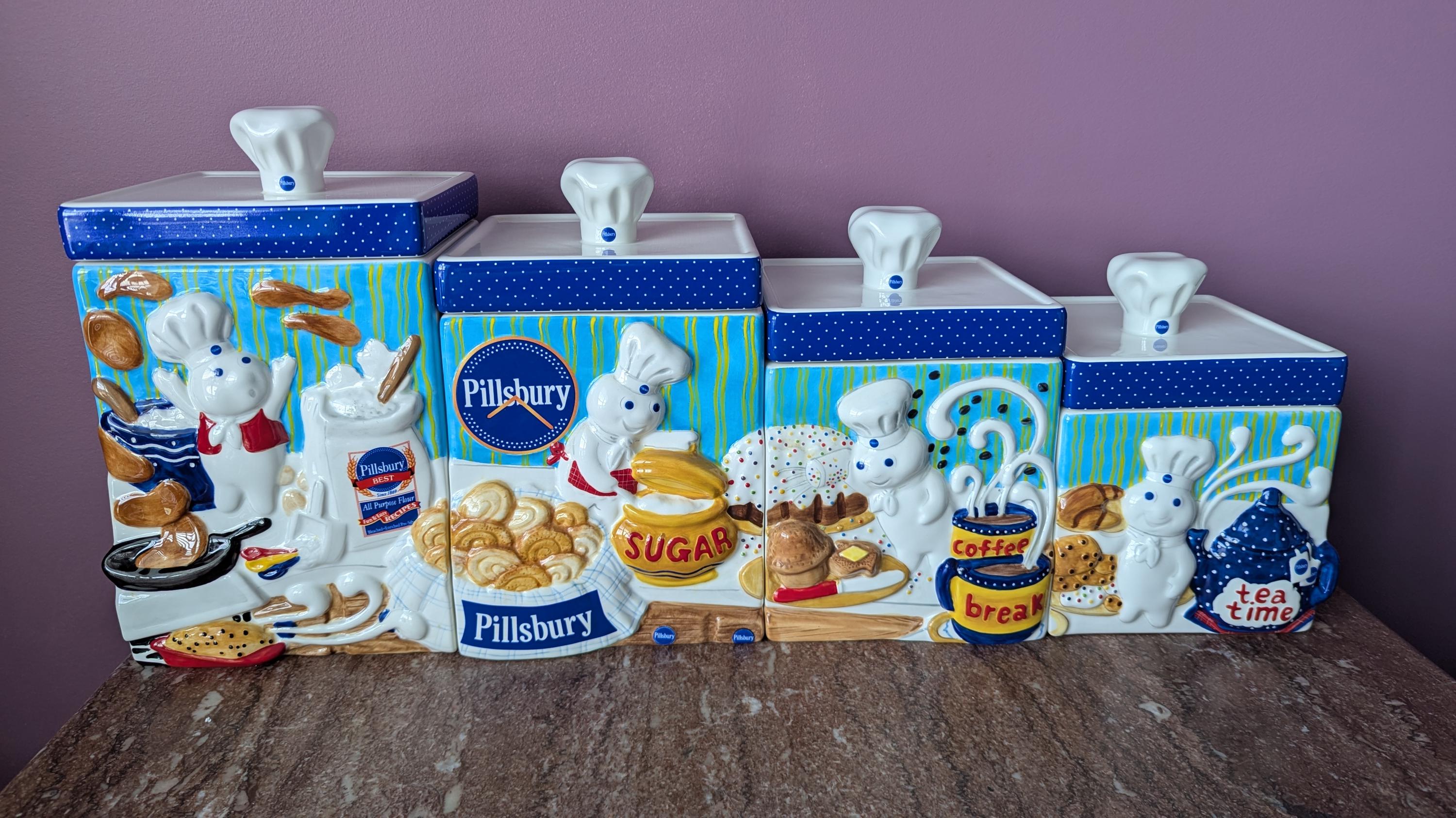 Pillsbury Doughboy Canister Set - Etsy