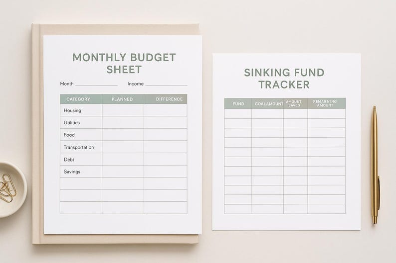 Monthly Budget Sheets - Etsy