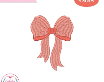 Bow Machine Embroidery Design: Mini Bow, 5 Sizes (Digital Download)
