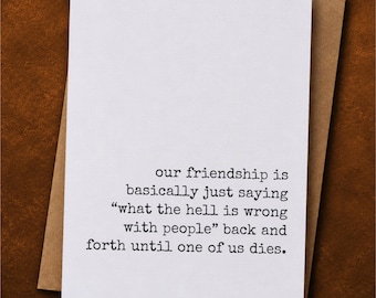 What the Hell Is Wrong with People Back and Forth | Funny Friendship Card | Sarcastic Card