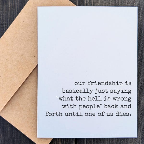 What the Hell Is Wrong with People Back and Forth | Funny Friendship Card | Sarcastic Card