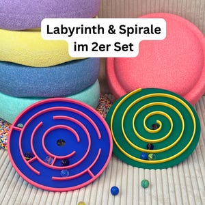 Accessoires voor het stapelen van stenen, spiralen en labyrinten | Inlegwerk voor stapelstenen, knikkerbaan, STL-bestand voor 3D-printen, Bambu Lab STL-bestand, 3D-printbestand, fijne motoriek