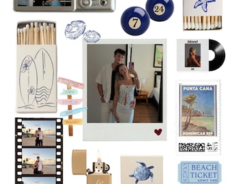 Beach personalized matchbox poster