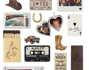Personalized western matchbox poster