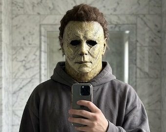 Maska Michaela Myersa, maska ​​na Halloween, przerażający kostium zabójcy, maska ​​slashera, kostium na Halloween dla dorosłych, maska ​​cosplay horroru