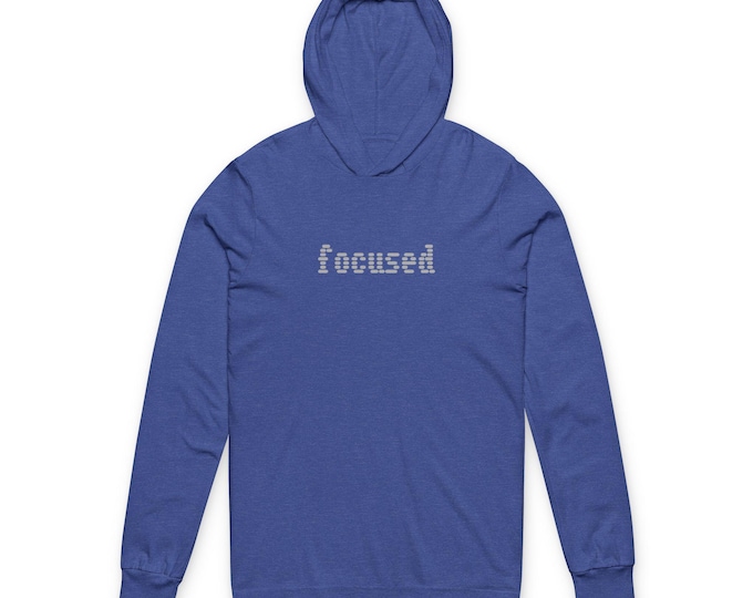 FOCUSED mantra minimal text hoodie with word