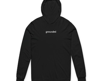 GROUNDED hoodie Mindful Mantra Hoodie Minimal Word Apparel