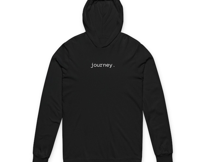 JOURNEY hoodie Mindful Mantra Hoodie Minimal Word Apparel