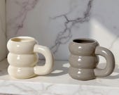 Ceramic Bubble Mug Sculptural Coffee Cup Modern Design