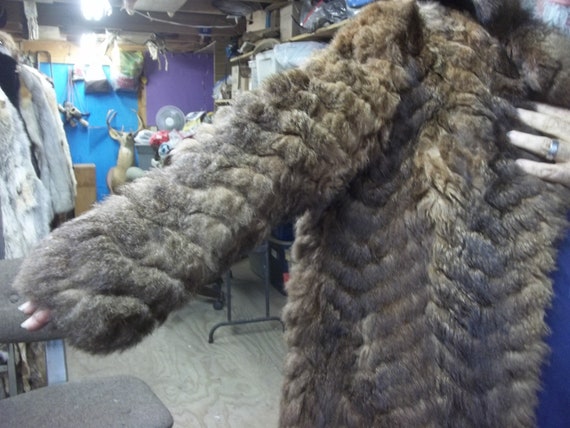 Real New Zealand Possum Fur Skin Coat 
