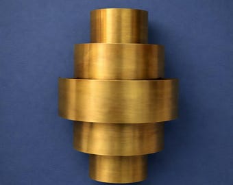Brass Wall Lamp, 2 Lights elegant glowing lamp, Handmade Mid Century Modern Sconces