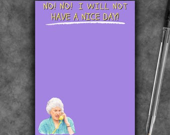 Dorothy Golden Girls Notepad, Funny Notepad, Notepads For Work, 90s Notepad, 90s Nostalgia, 80s Nostalgia, Funny Stationery, Cute Notepads