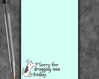 Funny Dog Notepad, Funny Notepad, Notepads For Work, Nostalgia, Sarcastic Notepad, Funny Stationery, Cute Notepads, Funny Saying Notepad