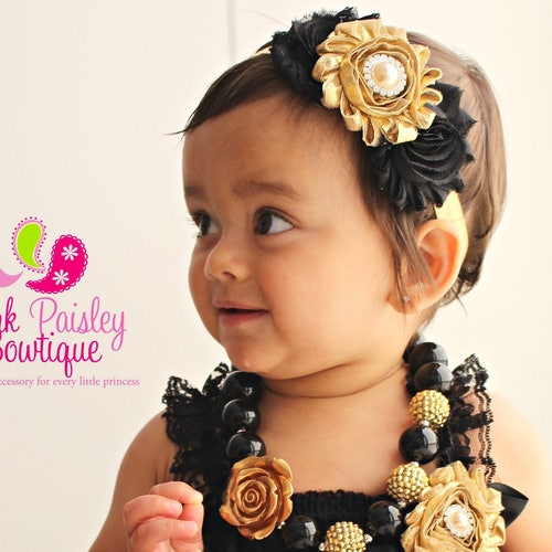 Gold Sparkle 1st Birthday Black and Gold Birthday Outfit Etsy