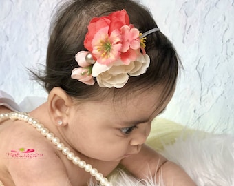 Baby hair clip, Baby girl flower headband, flower crown hair clip , Newborn hair clip, adult hair clip, Hair bows, spring hair clip