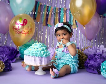 cake smash outfit aqua