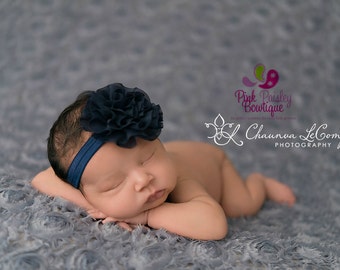 Baby Headband - You pick 1 Chiffon Headband - Navy Infant Headbands - Baby Girl Headbands - Baby Hair Accessories - Newborn Headbands