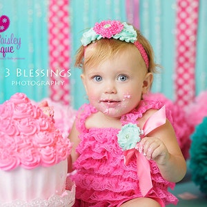 Cake Smash Outfit, Pink Baby girl 1st birthday outfit, Mint Princess Birthday, Newborn Photo Outfit, Birthday Dress, 1st Birthday tutu