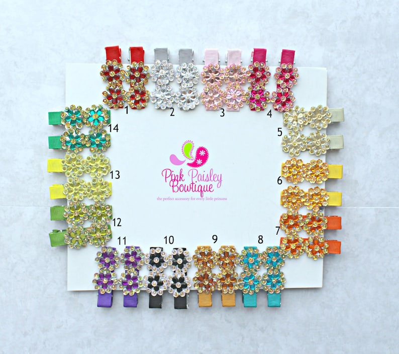 Alligator Clips Baby Girl HairClips Pick Any 2 Flower Clips Baby Hair Accessories Baby Girl Hair Bow