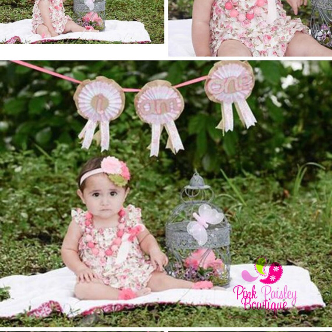 Baby Girl Clothes and Headband Baby Girl 1st Birthday Outfit Etsy