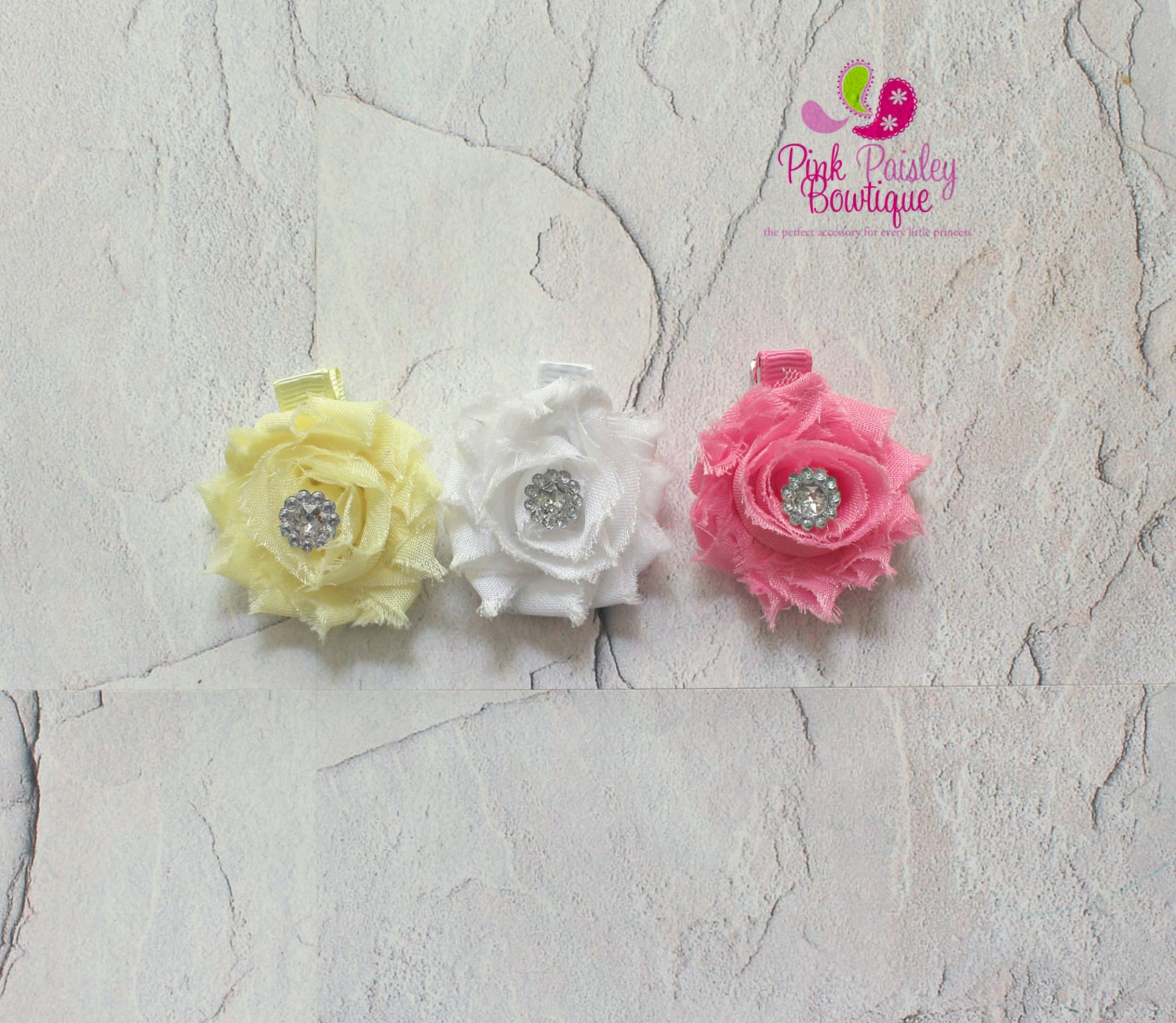 Shabby Baby Hair Clips Set of 3 Shabby Chic Clips Baby Hair Etsy