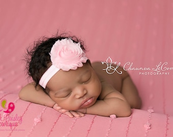 Baby headbands.You pick 3 Baby Hairbows.  Baby bows. Infant Headband. Shabby Flower Headband. Baby Hair Accessories. Newborn Photo Outfit.