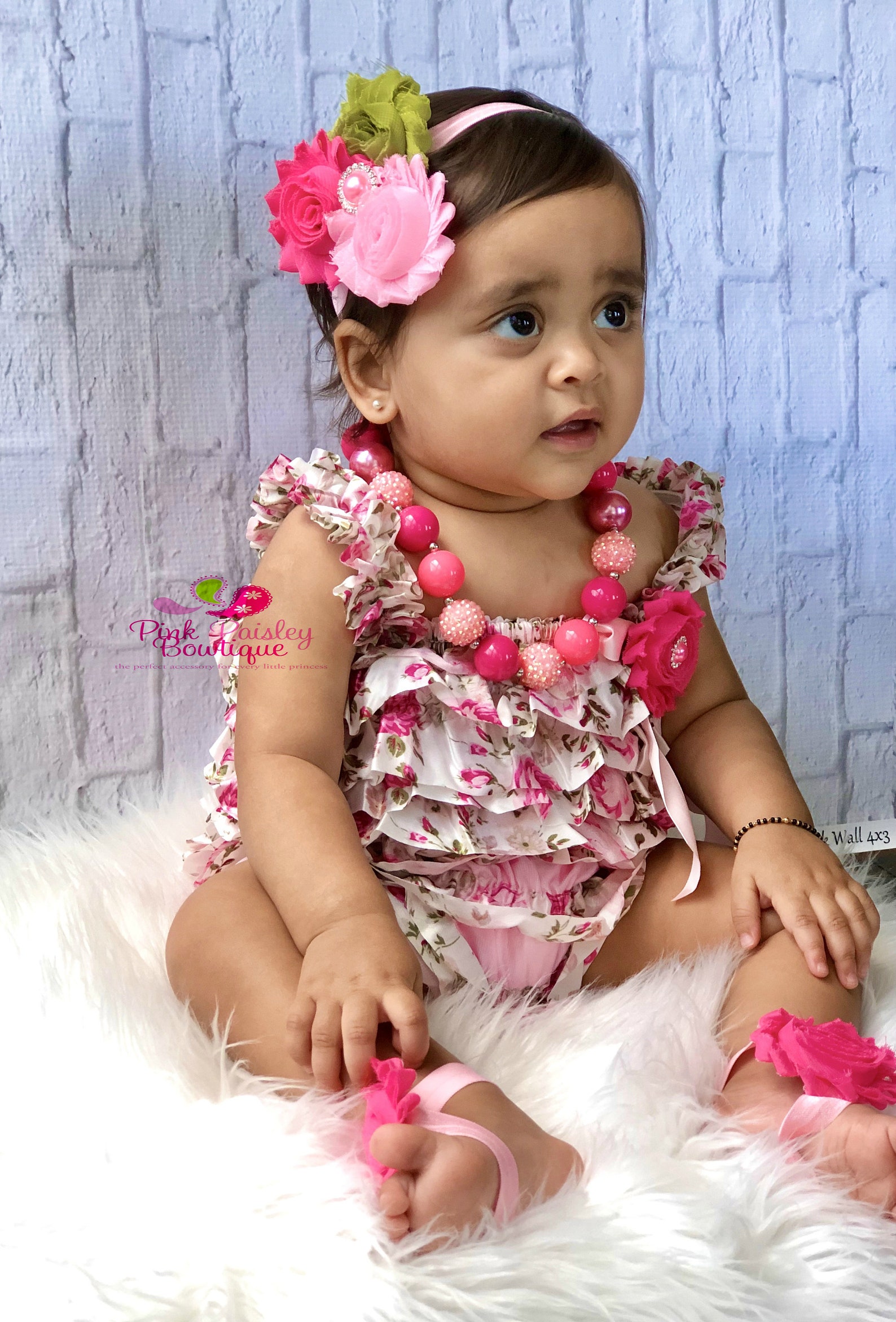 Baby Girl Clothes and Headband Baby Girl 1st Birthday Outfit Etsy