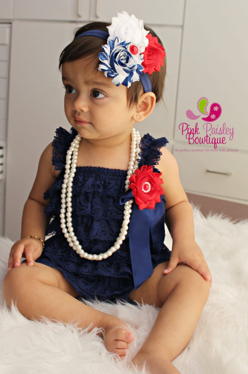 navy blue baby romper