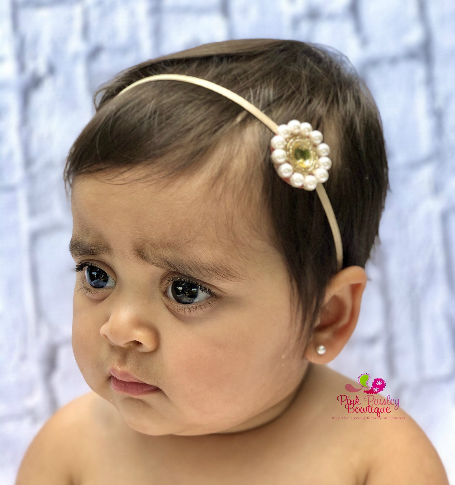 Baby Headband 7 COLORS You Pick 1 Pearl Headband infant Etsy