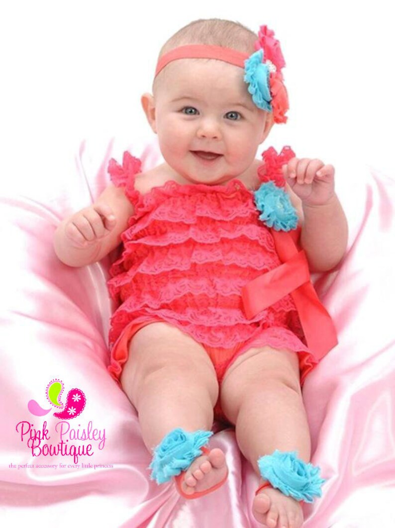 Baby Girl Outfit Ruffle Rompers Baby Romper Coral Romper Etsy