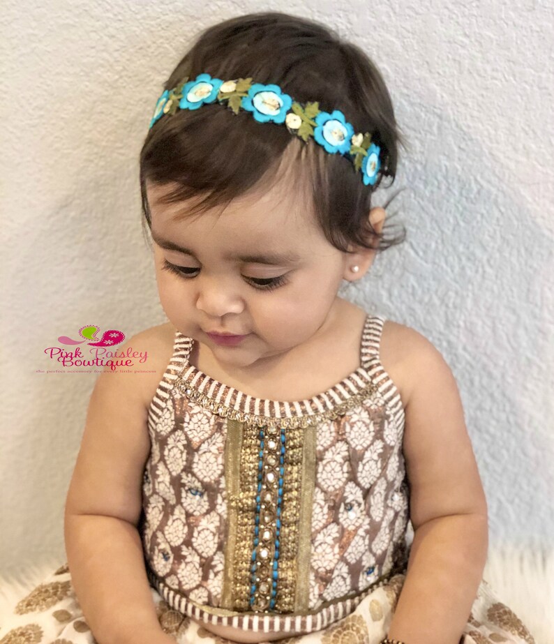 You Pick 1 Flower Halo Baby Headband. Newborn Headband. Baby Etsy