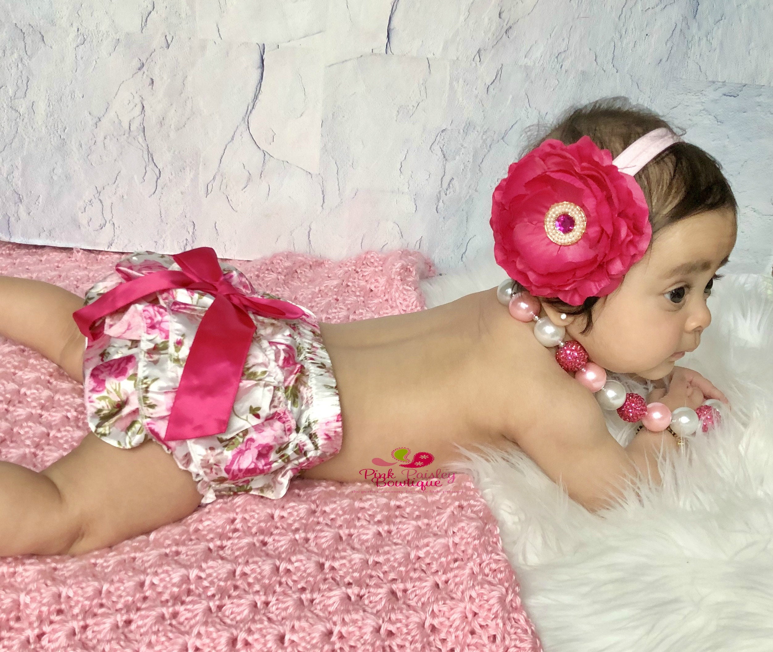 Baby Diaper Cover Set 6 8 9 month Sitter Photos Baby Girl Etsy