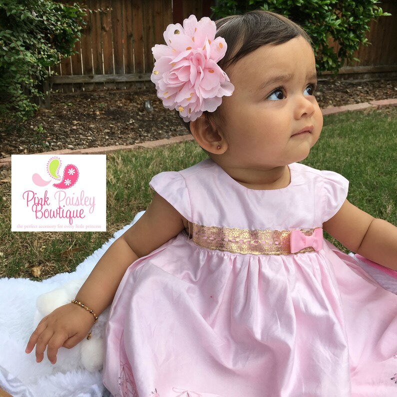 Baby Headband Gold Infant Headbands Baby Girl Headbands Etsy