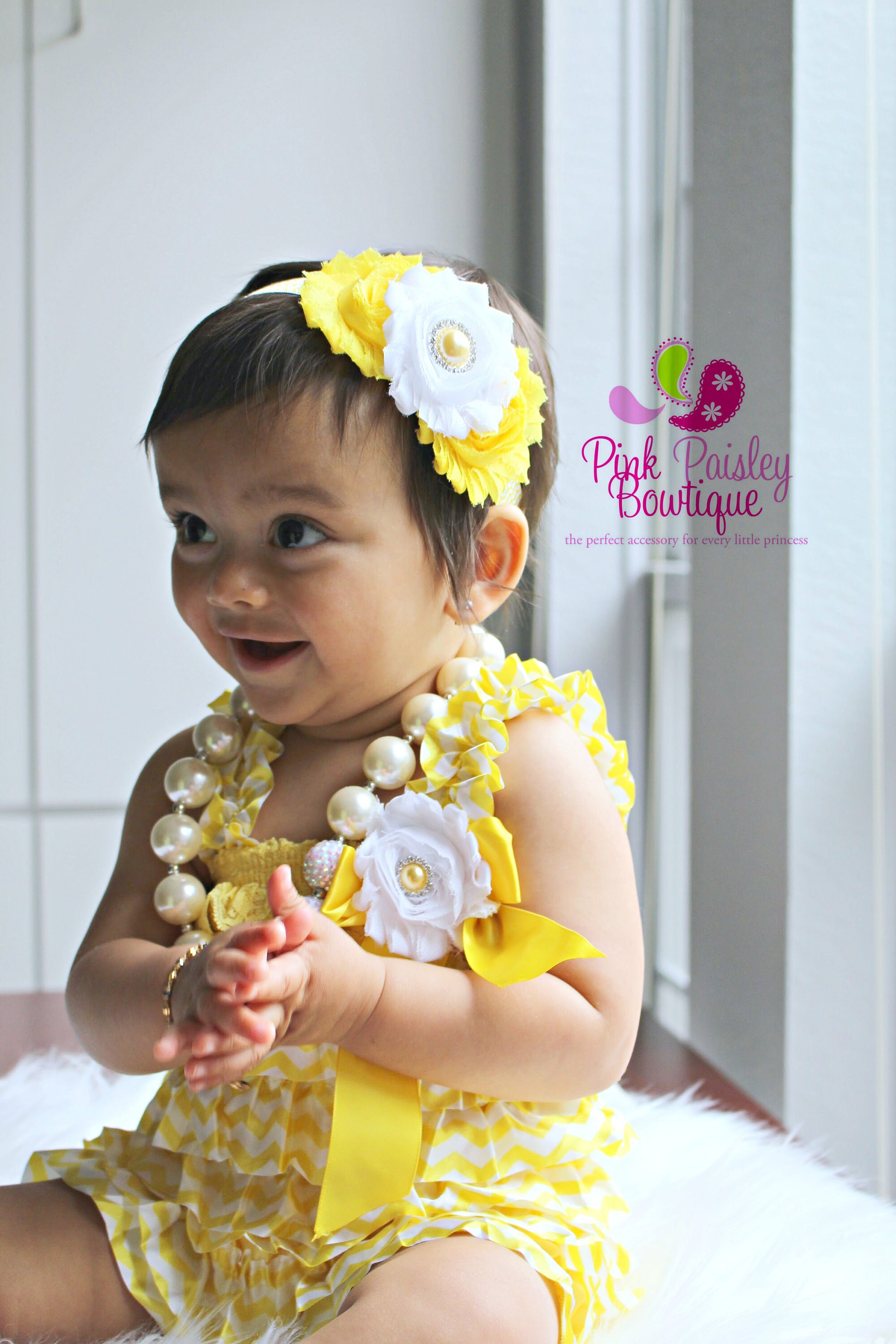 Baby Ruffle Romper 1st Birthday Outfit Yellow Infant Sunshine Birthday