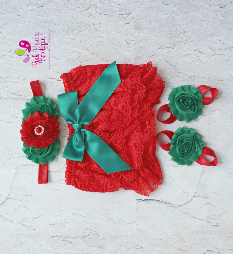 Christmas Diaper Cover Baby Lace Bloomer Set Christmas Etsy