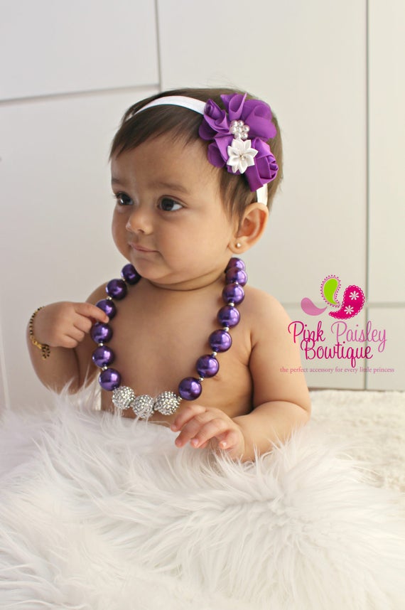 Purple Baby Headband. Purple Baby Girl Headband. Infant Headband