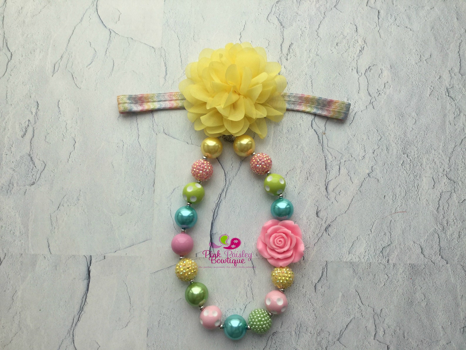 Bubblegum Bead Necklace. Baby Necklace. Children's Etsy