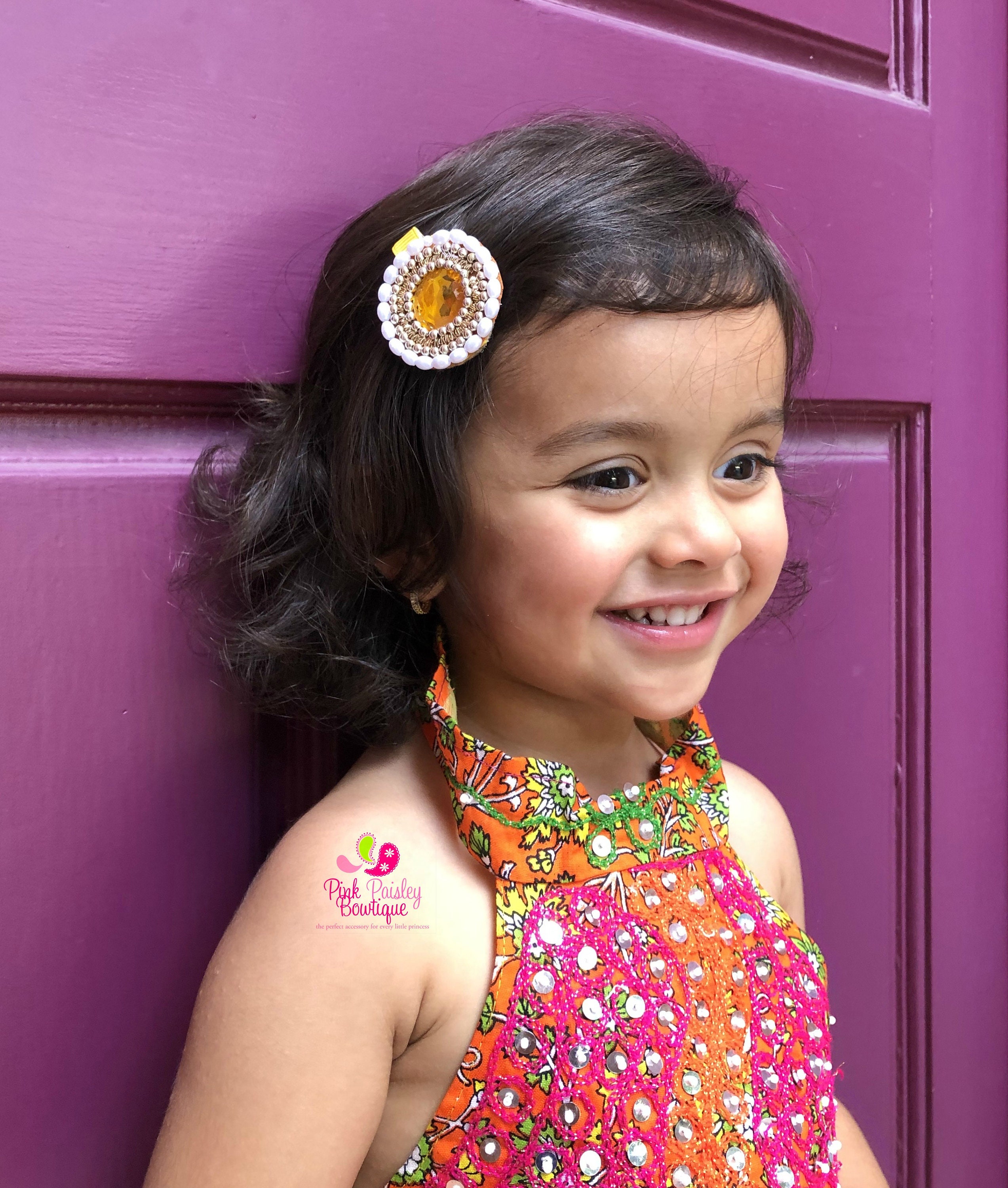 baby flower clips
